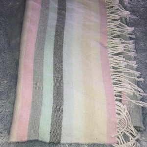 Oversized GAP Winter Wrap Scarf Pink Gray‎ Blue